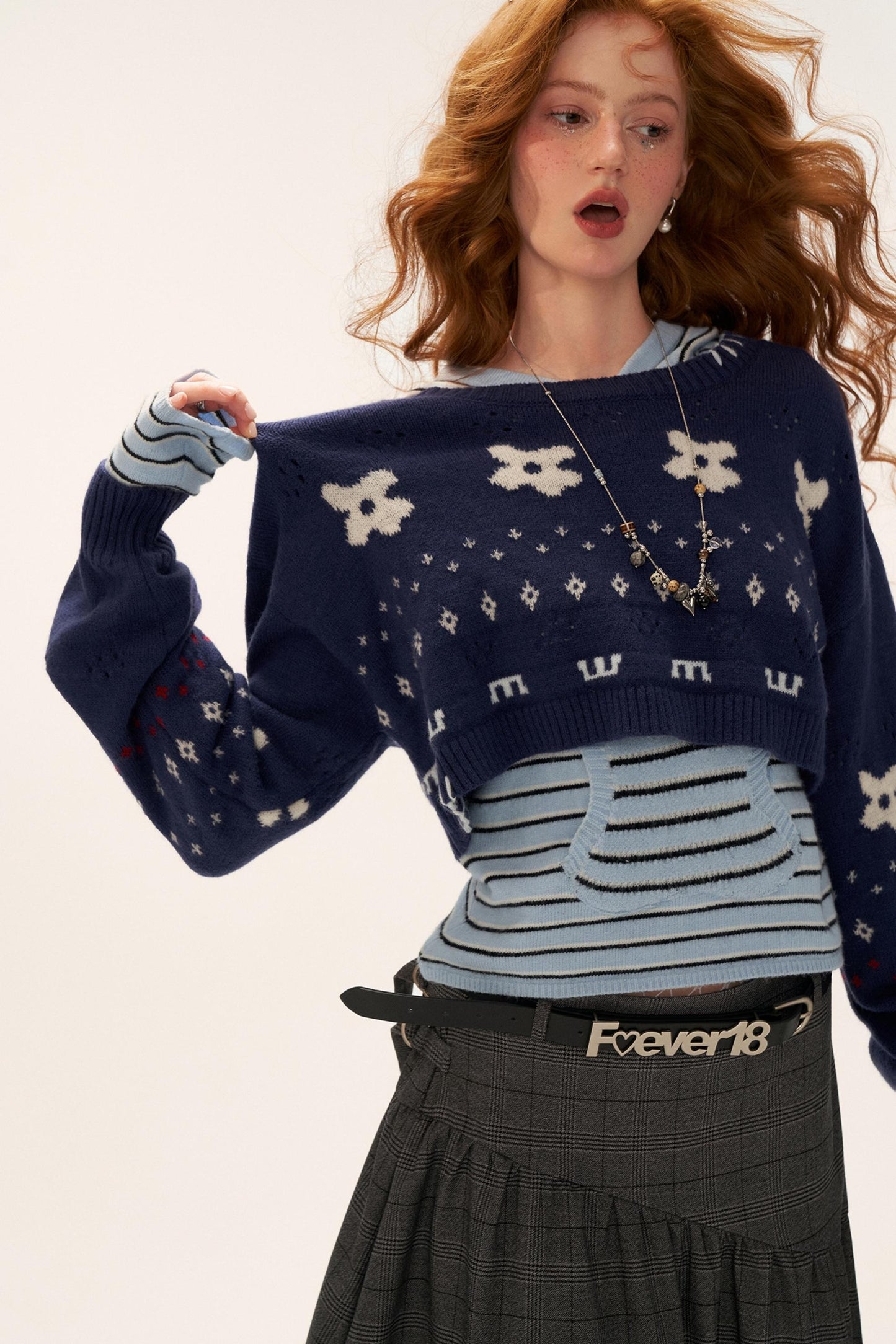 Apple Stripe Hoodie Sweater