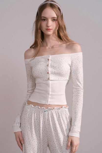 Slim Waist Long Sleeve Top Set-Up