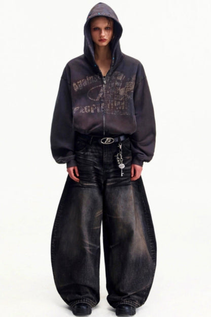 Distressed Vintage Washed Jeans