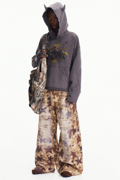 Grey Hooded Sweatshirt