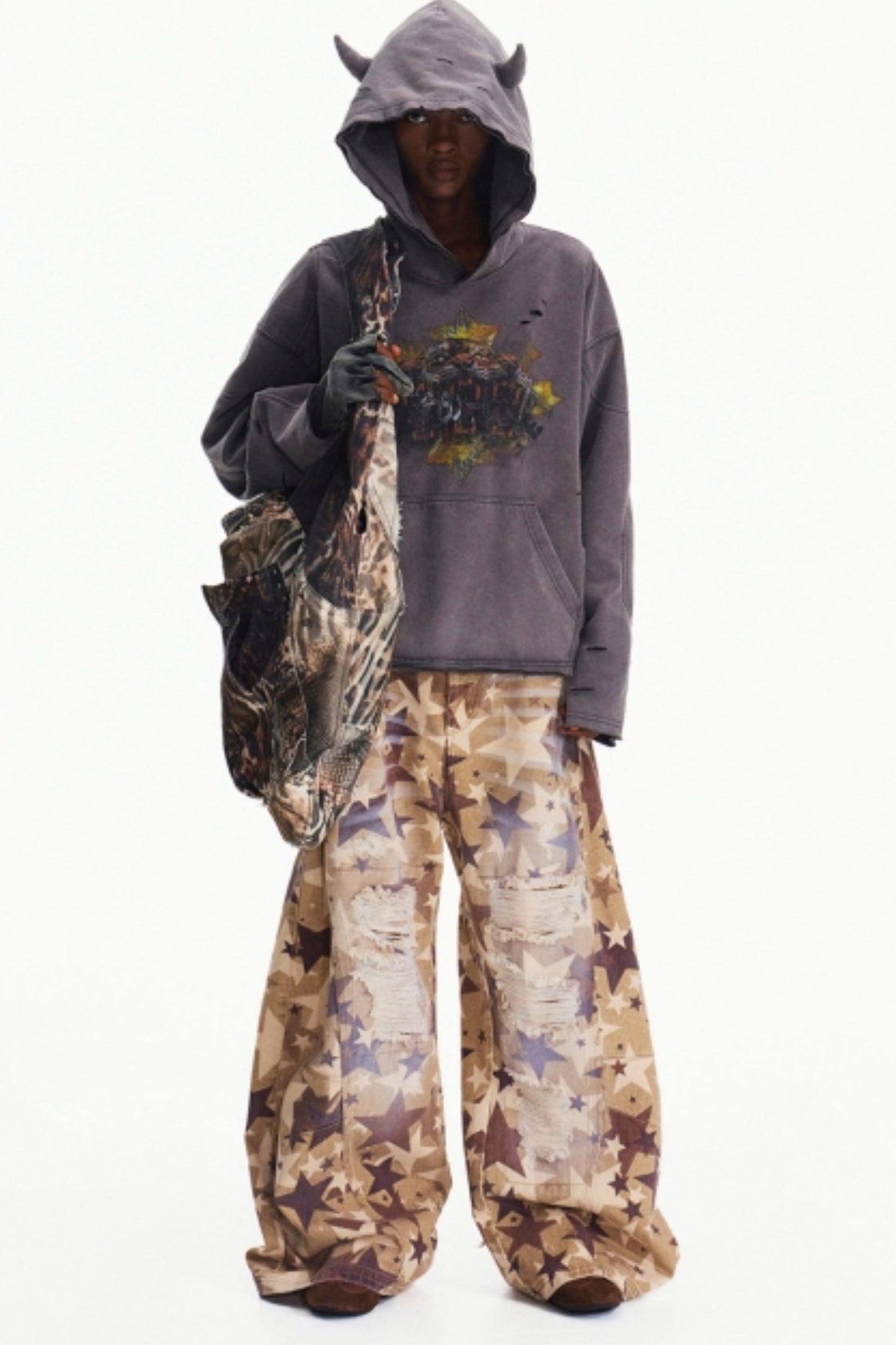 Grey Hooded Sweatshirt