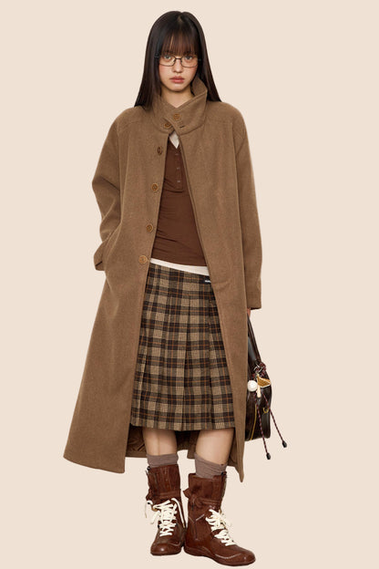 Autumn Woolen Trench Coat