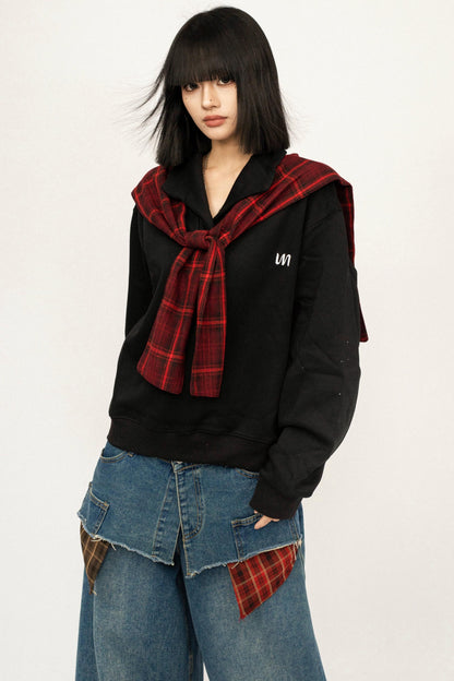 Retro Plaid Patchwork Top