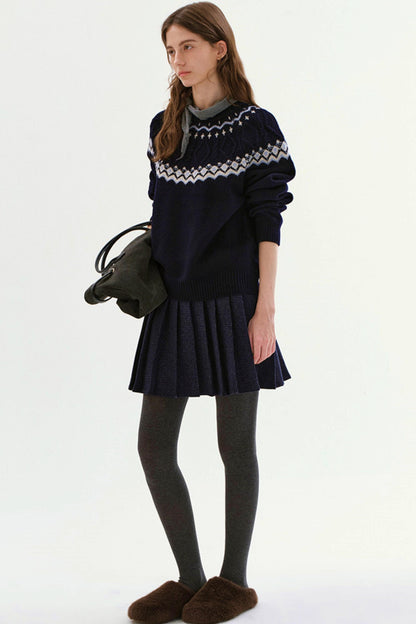 Nordic Wool Cable Knit Sweater