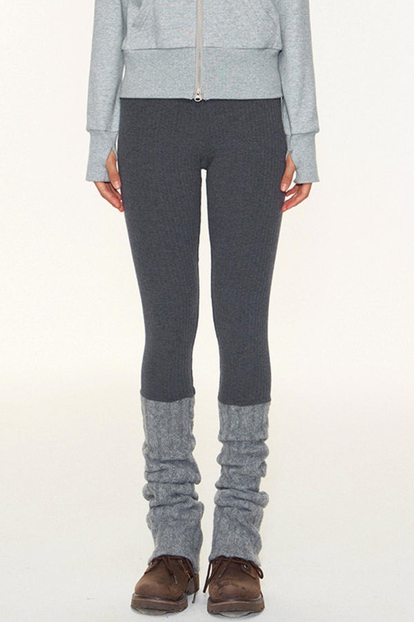 Original Patchwork Knit Leggings Set-Up