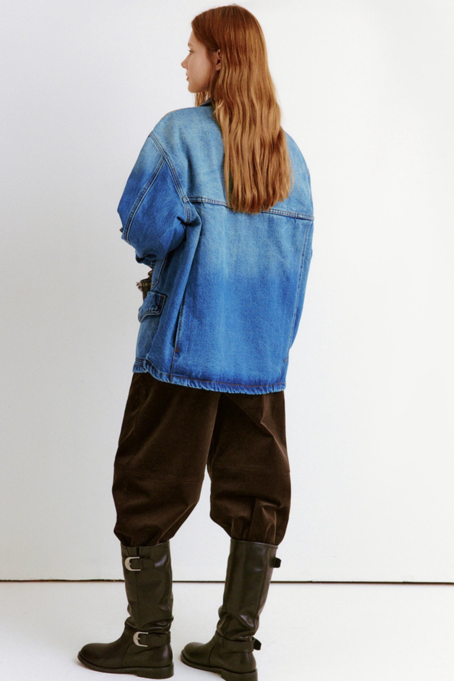 Washed Denim Jacket With Pockets