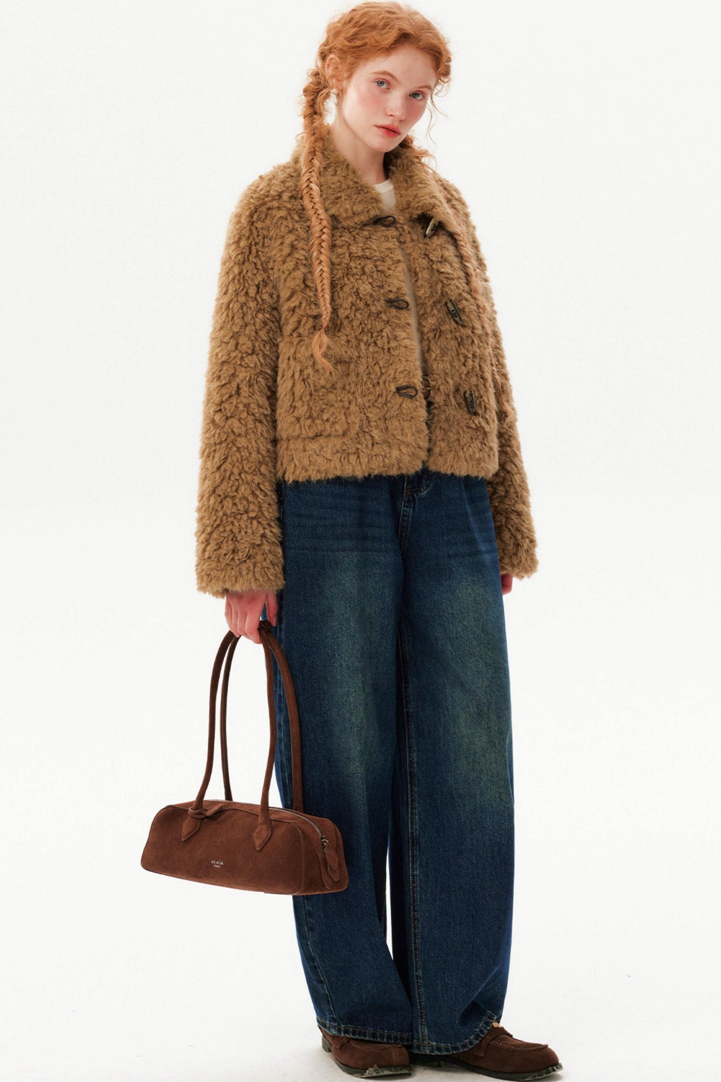 Lamb Wool Toggle Coat