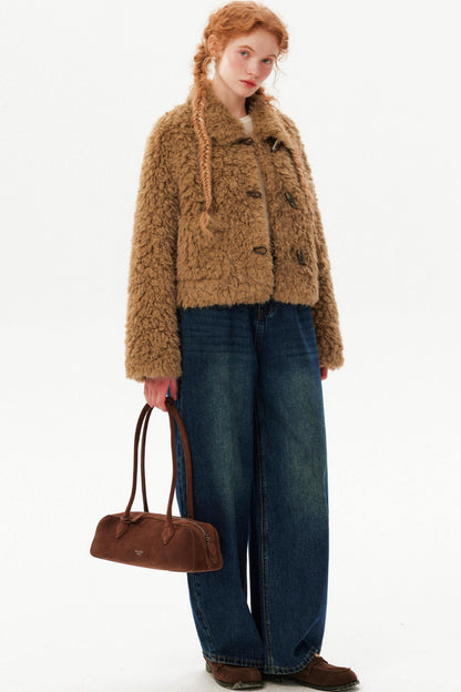 Lamb Wool Toggle Coat