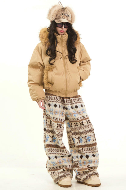 Fair Isle Lamb Wool Pants