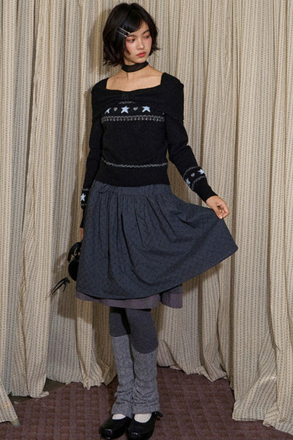 Fair Island One-Shoulder Knit Sweater