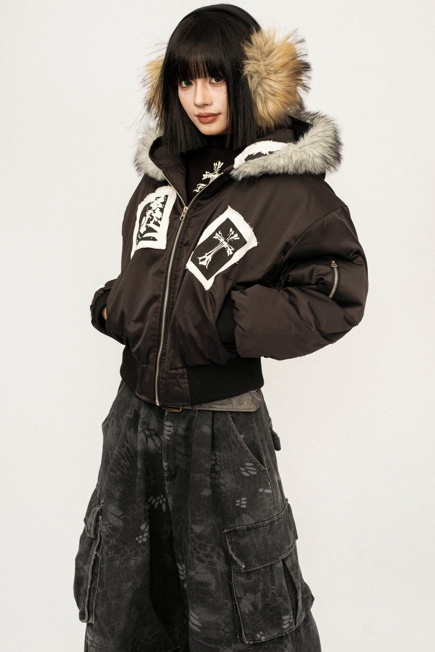Gothic Style Warm Hooded Jacket