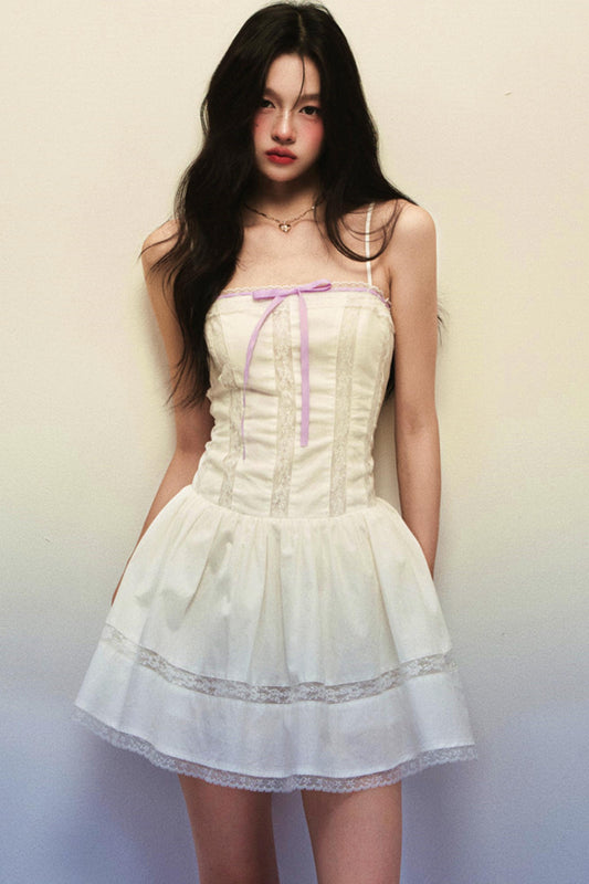 White Lace Slip Dress