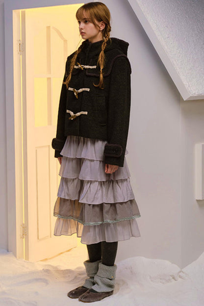 Hand-Dyed French Ruffled Skirt