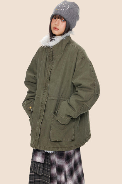 Fur Collar Vintage Jacket