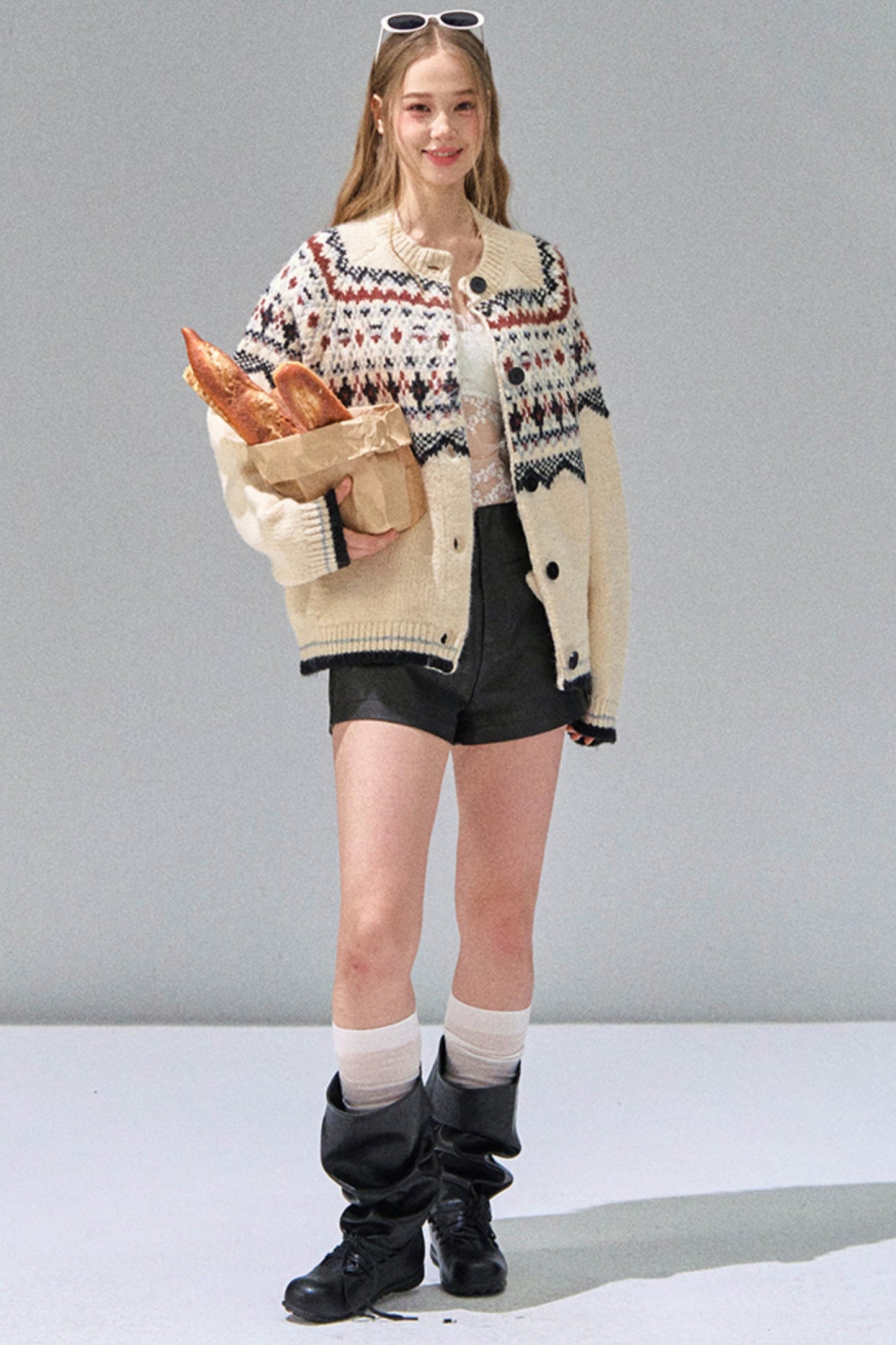 Luxury Fair Isle Sweater Jacket