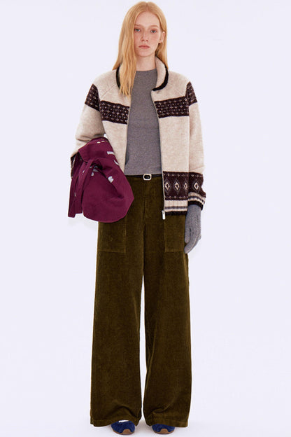 Retro Corduroy Workwear Pants