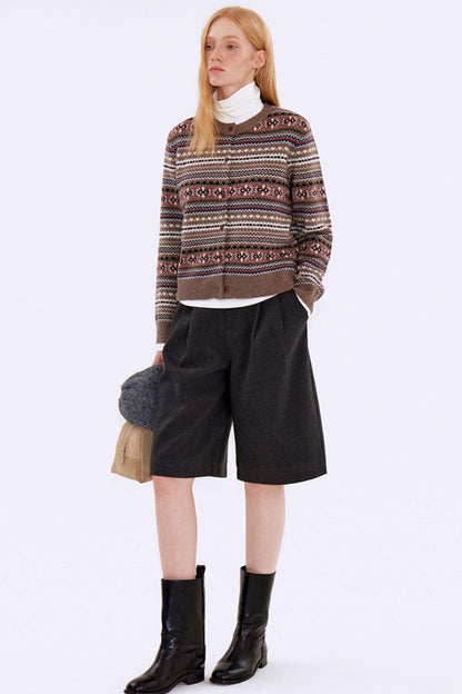 Retro Mist Gray Pleated Pants