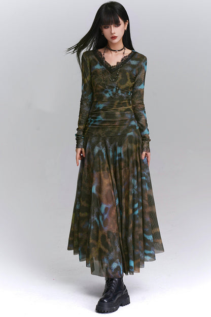 Autumn Beauty Waist Dress