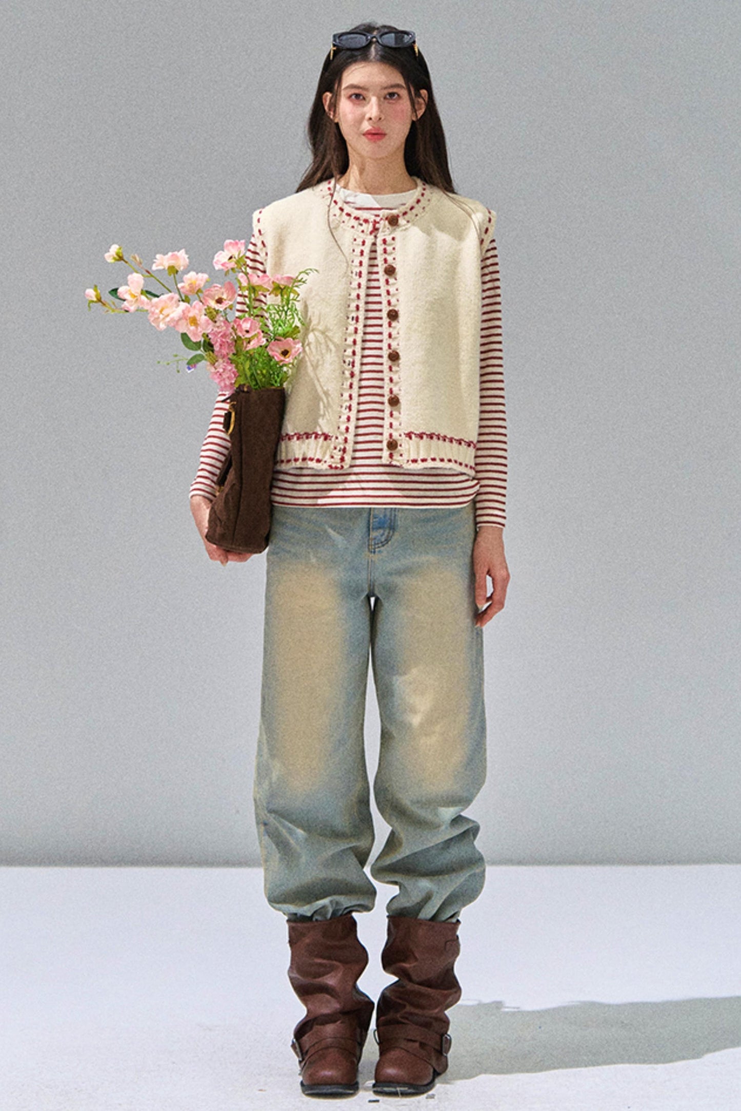 Layered Knitted Vest