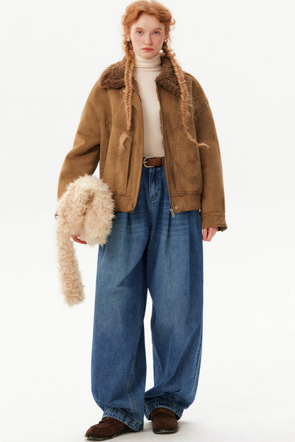 Suede Lamb Wool Jacket