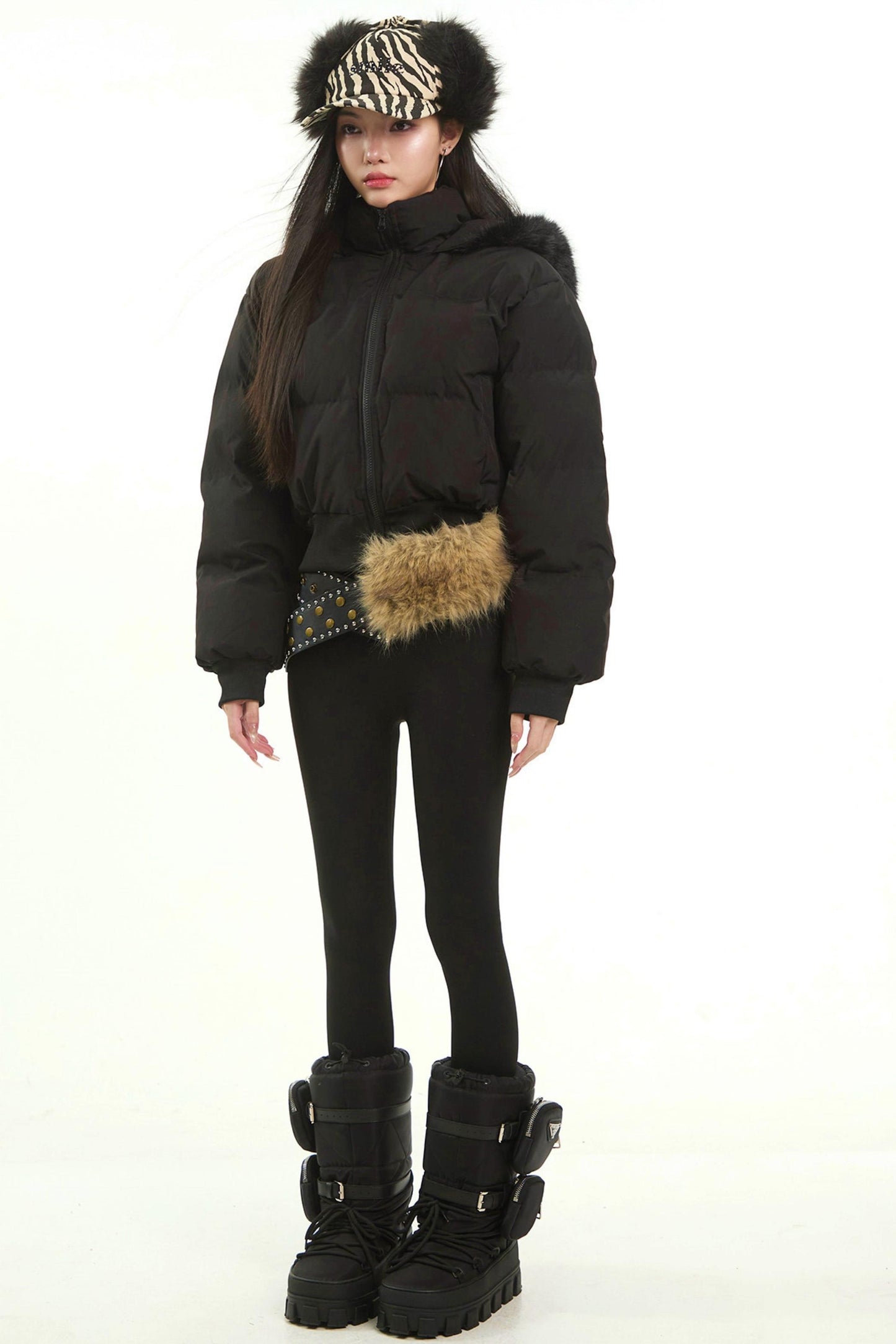 American Black Hooded Jacket