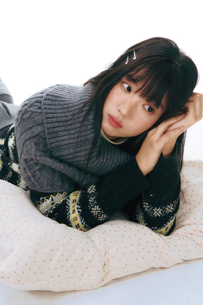 Winter Atmosphere Cable Shawl