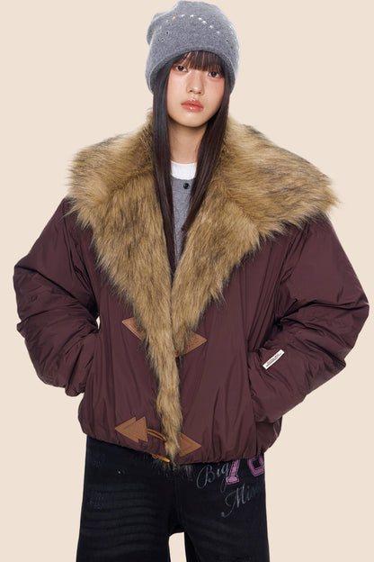 Fur Collar Toggle Jacket