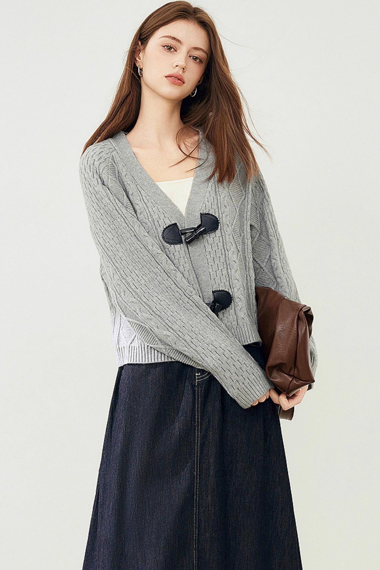 Cow Horn Buckle Cardigan