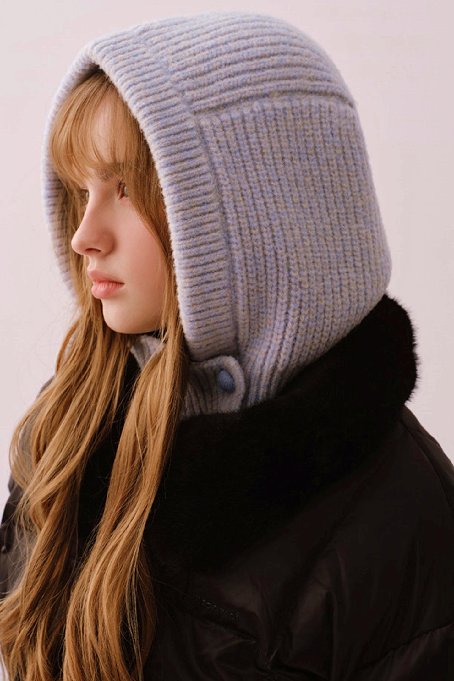 Sheep Wool Blend Knitted Balaclava