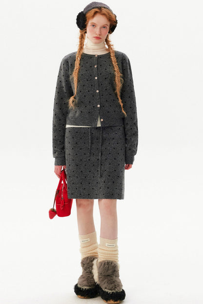 Romantic Polka Dot Cardigan Set-Up