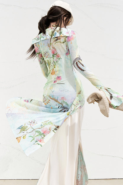 Fantasy Botanical Knit Shirt