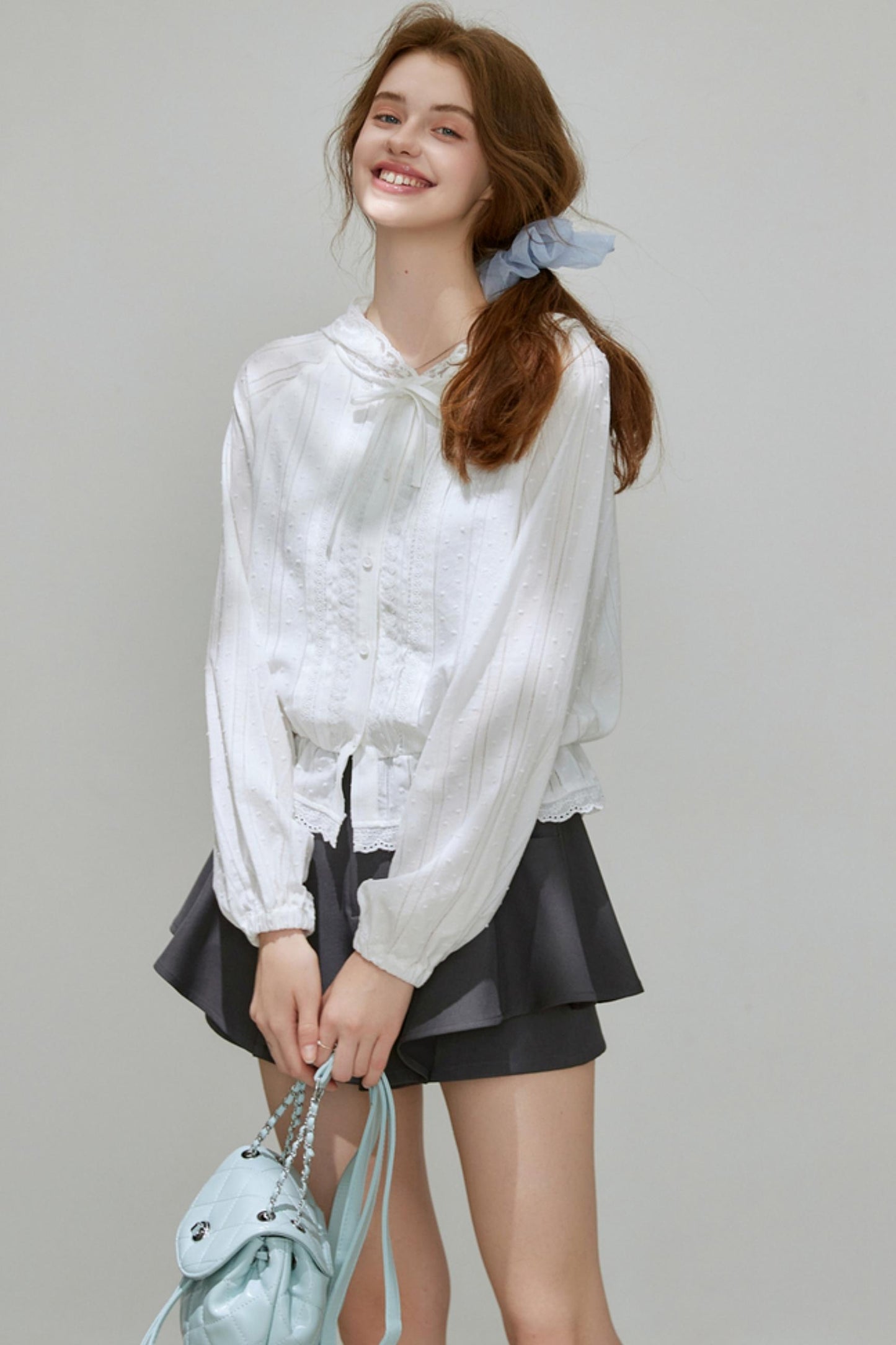 Autumn Texture Hooded Top