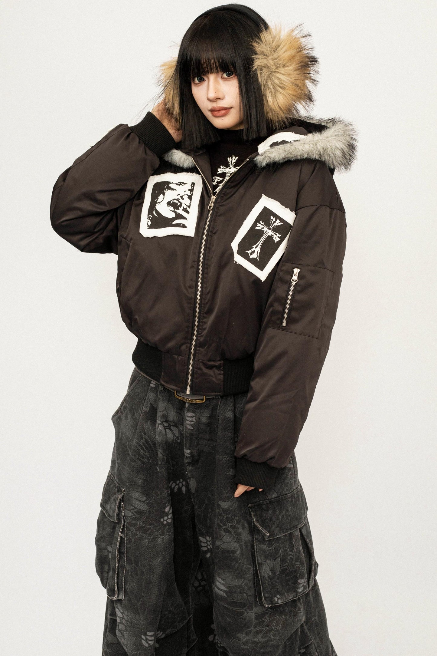 Gothic Style Warm Hooded Jacket