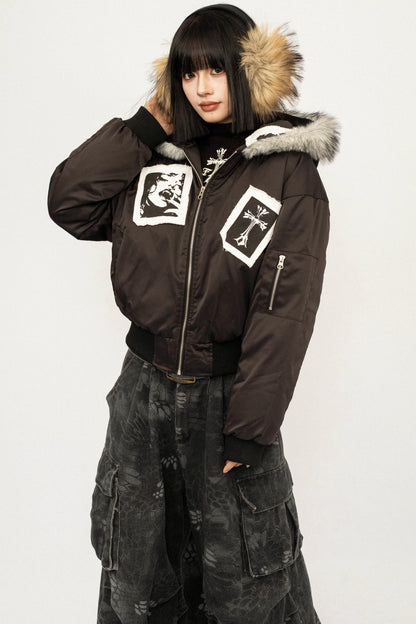 Gothic Style Warm Hooded Jacket