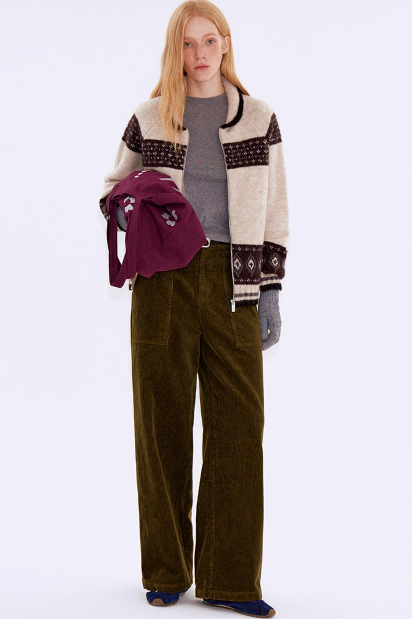 Retro Corduroy Workwear Pants