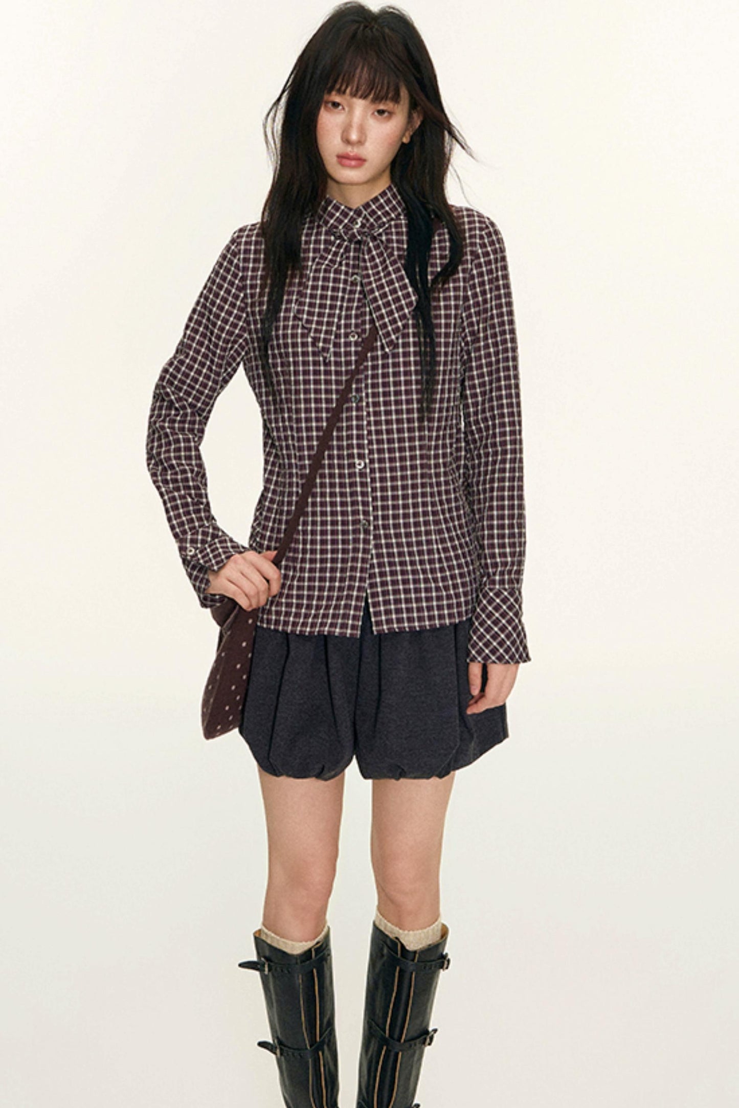 Brushed Flower Bud Culotte Pants