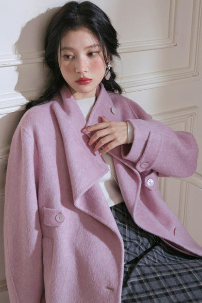 Gray Plaid Leather Skirt