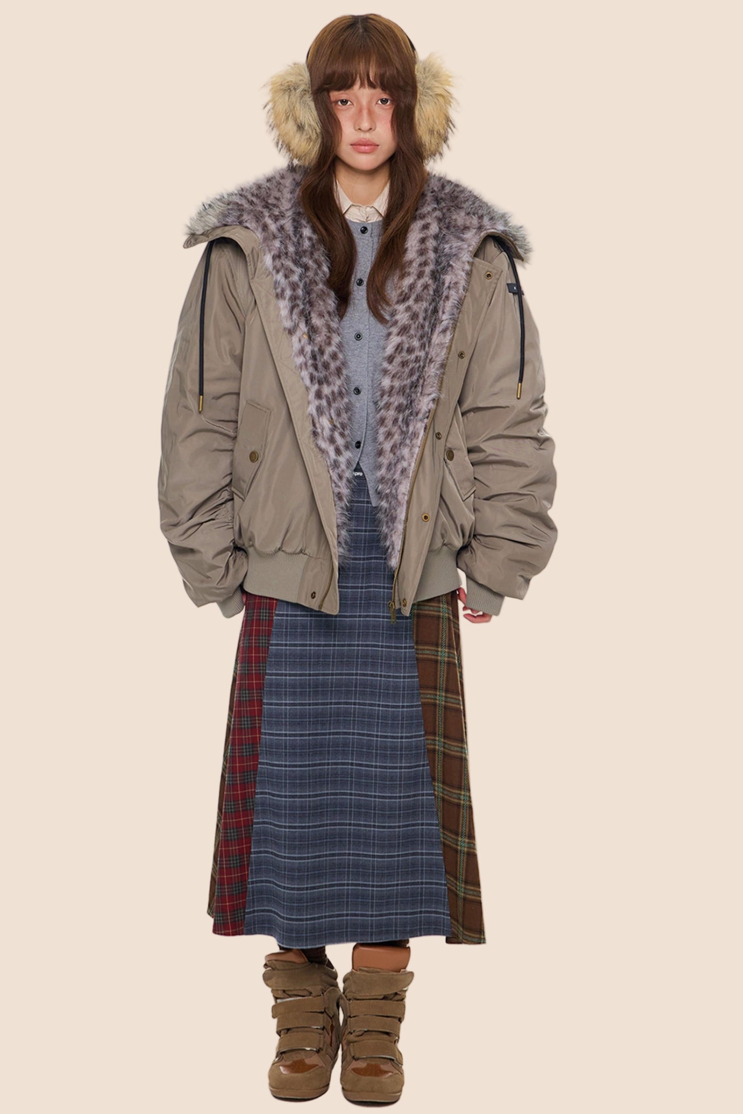 Leopard Print Hooded Jacket