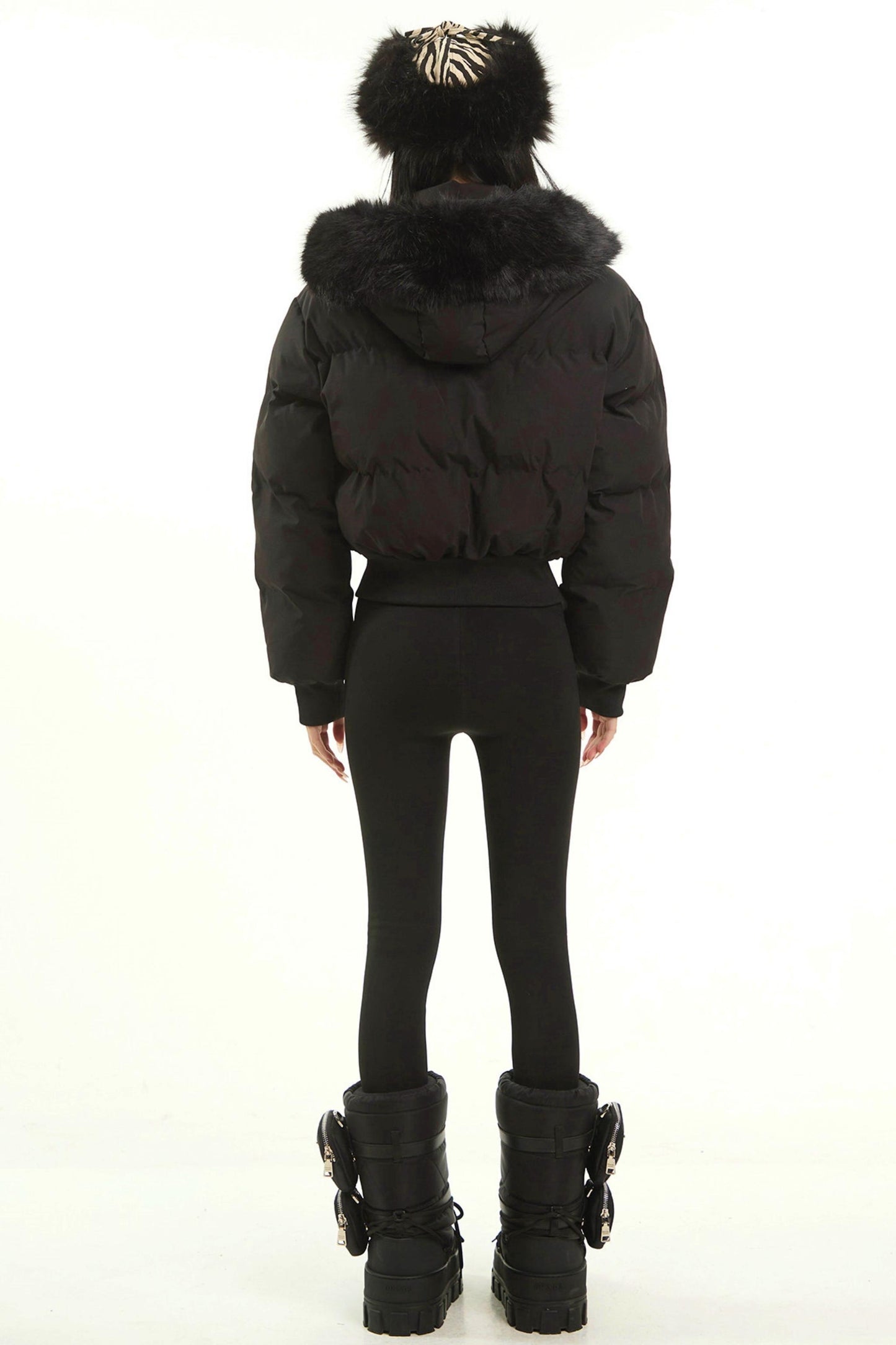 Black High-Waisted Autumn Pants