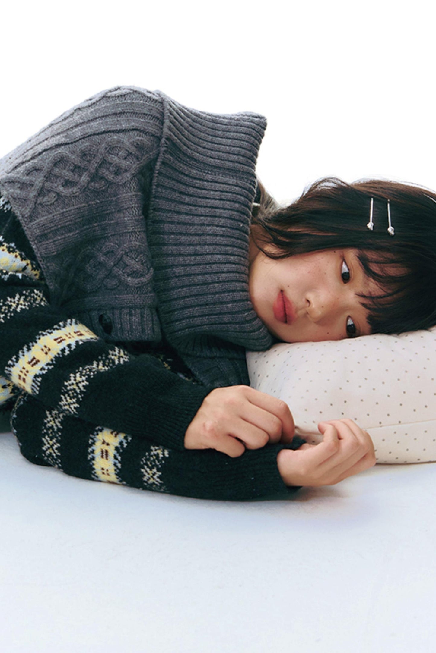 Winter Atmosphere Cable Shawl