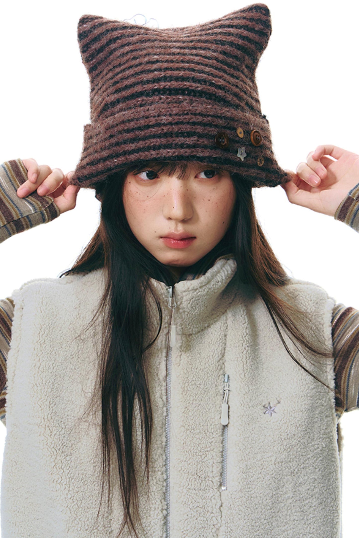 Winter Retro Stand-Up Collar Vest