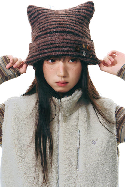 Winter Retro Stand-Up Collar Vest