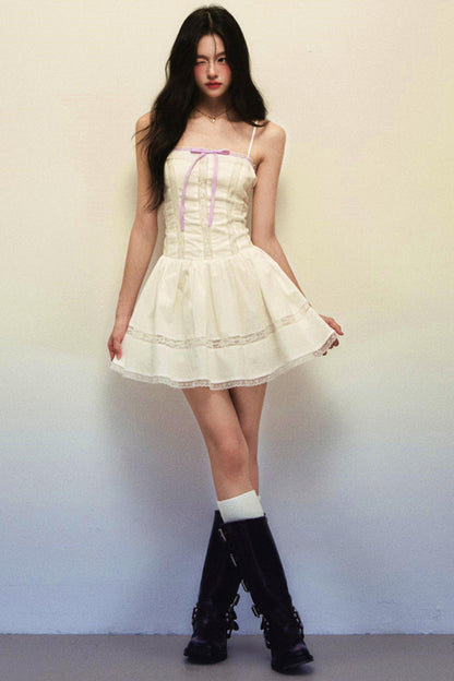 White Lace Slip Dress