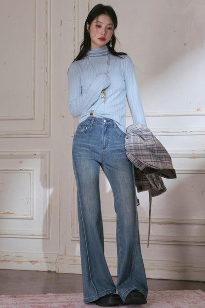 Oxygen Blue Turtleneck Sweater