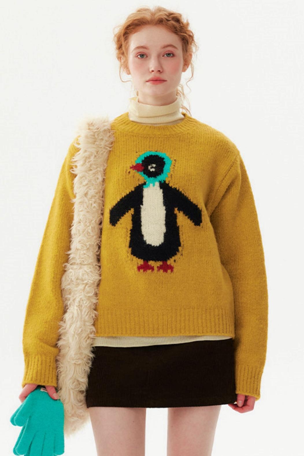 Scarf Penguin Wool Sweater