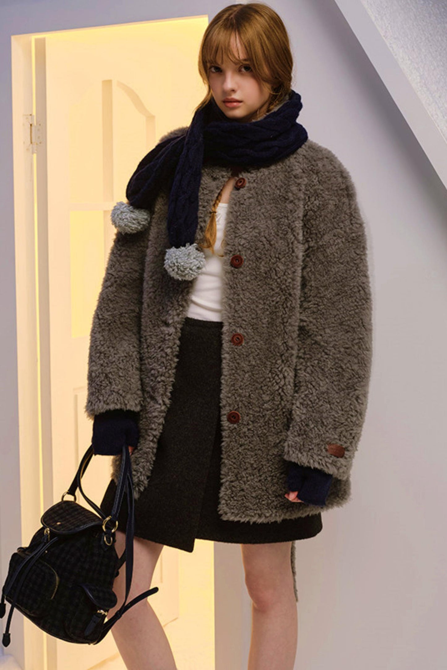 Dual-Tone Merino Knit Scarf