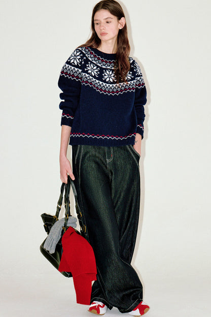 Snowflake Wool Sweater