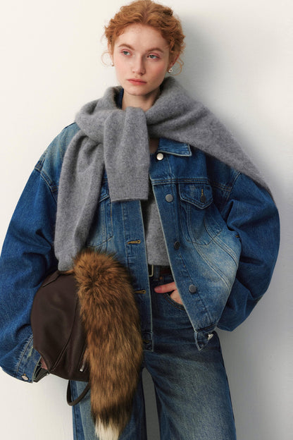 Retro Blue Denim Jacket Set-Up