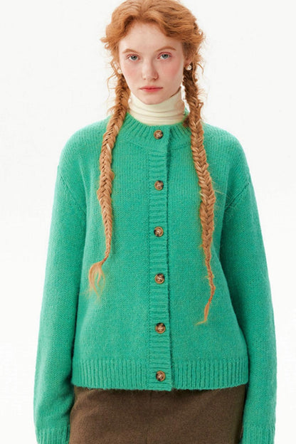 Christmas Green Knitted Cardigan