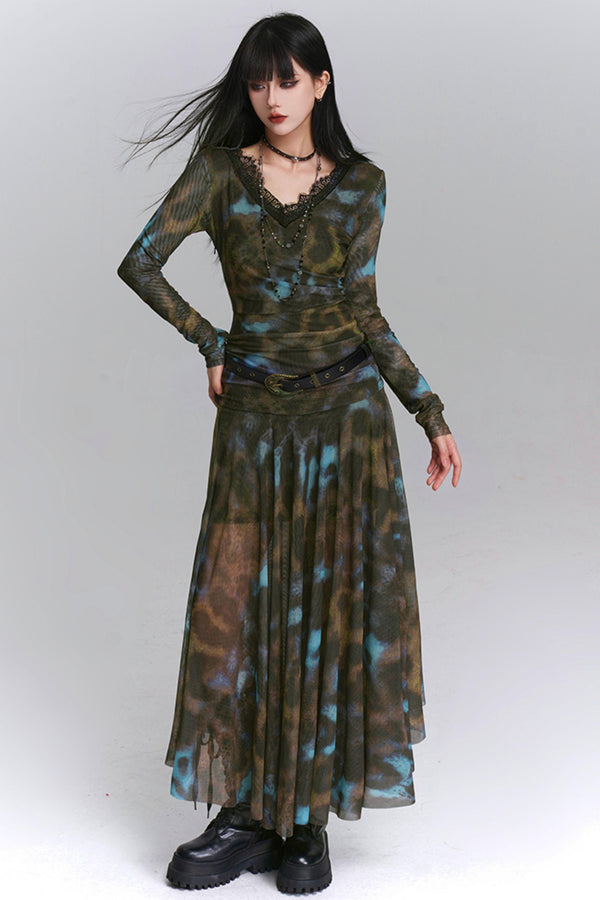 Autumn Beauty Waist Dress